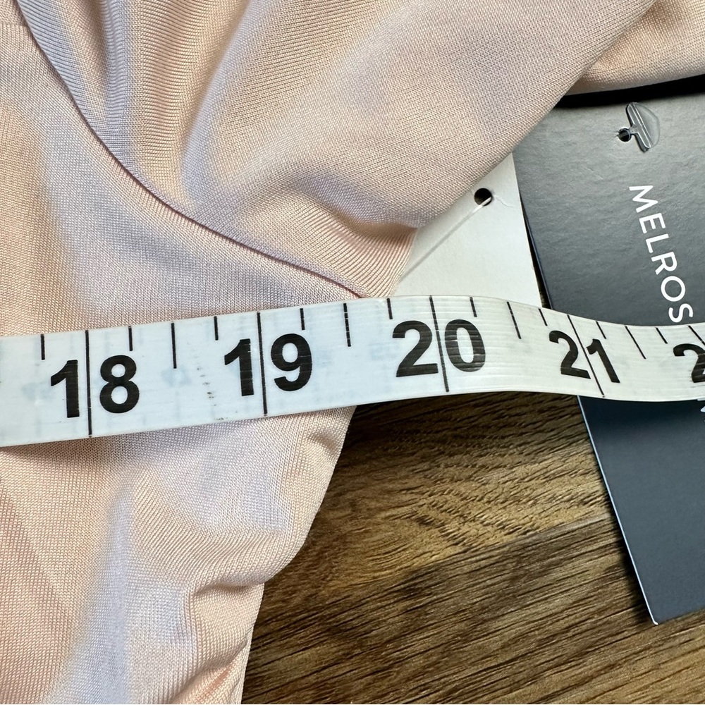 Melrose & Market Square Neck Long Sleeve Ruching Stretch Pleat Office‎ Pink XL - Picture 8 of 11